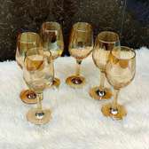 Gold wine glasses