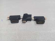 3 In 1 HDMI Female To Mini HDMI + Micro-HDMI