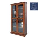Brown 2-Door Wooden Filing Cabinet