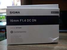 Sigma 16mm F1.4 camera lens