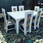 White 6 Seater Dining Table Sets