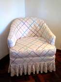 For Sale A Elegant Chintz Upholstered Barrel Arm Accent Tub Chair