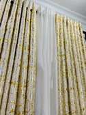 3 pc marble Gold curtains