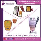 PLAQUES & ACRYLIC AWARDS - Branded with your details -