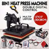 8 In 1 Heat Press Machine Digital Transfer T-Shirt