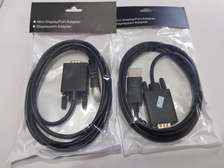 DisplayPort to VGA Cable 28AWG Gold Plated Black