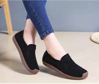 Black Loafers flats shoes Woman folding Women Flats