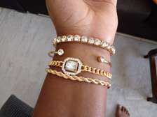 4pc Vintage Boho Gold Bracelet Set