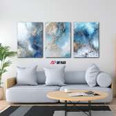 Blue abstract wall hanging (3 piece)