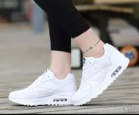 Women shoes PU leather spring casual Sneaker outdoor- White