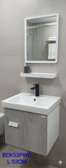 Compact Bathroom Vanity Set with Mirror & Storage