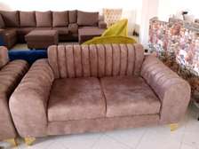 2 seater chunneld tufted brown sofa