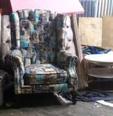 Tufted wingback arm chair