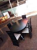 6 Seater Mahogany-framed Dining Table Sets