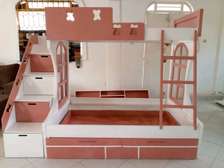 Drawered stairs design double decker bunk bed