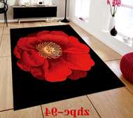 red flowered 3d decorative carpets