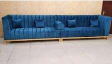Four seater blue tufted sofa set for sale in Nairobi