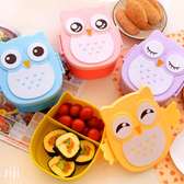 Cartoon Snack box partitioned with  spoon and fork for kids