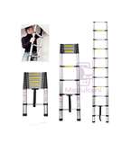 15 Steps 4.4m 14.5ft Telescopic Aluminium Ladder, Heavy Duty