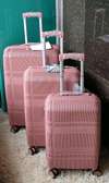 Durable Pink 3-Piece Hard Shell Luggage Set