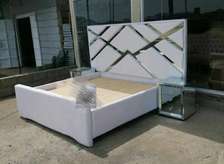 Modern 6 by 6 king size mirrored bed