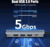 Dual USB 3.0 Hub 5Gbps High-Speed Data Transfer