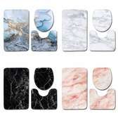 Marble pattern 3pcs bathroom mats