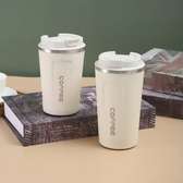 Digital stainless steel coffee mug