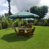 Garden Shade Sets: 6 Seaters With Durable Foldable Chairs