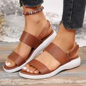 Strapped leather sandals