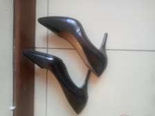 Black leather heels 3 inch size 38
