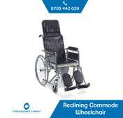 Recliner commode wheelchair