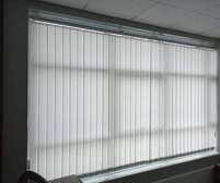 white vertical office blinds