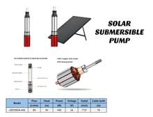 Solar Submersible Water Pump, 24V/400W/50M