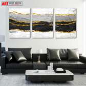 Abstract Black with gold stripes
