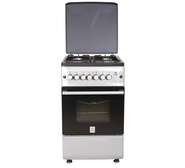Mika Standing Cooker, 55cm X 55cm 4Gas Electric Oven, Silver
