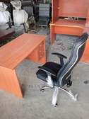 Office chair in leather plus cherry desk