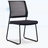 Office Seat: Armless Fabric Stackable Office Study Chair