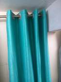 Turquoise curtain and sheers