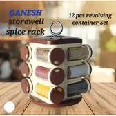 Ganesh Rotating Spice Carousel Rack For 12 Jars.