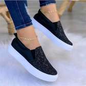 Flat Sequined Slip-ons