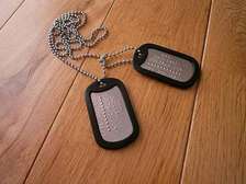 Millitary Personalised Stainless Steel Dog Tags
Ksh.630