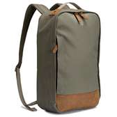 Laptop canvas and leather backpack