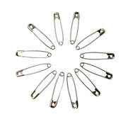 Gold & silver safety pins