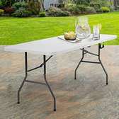 stylish white 120cm folding dining table