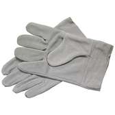 Grey Chrome Leather Gloves