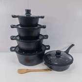 11 PCS Granite Cookware Set with Silicone Lid Non Stick Pots