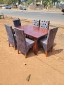 6 Seater Dining Table Sets - Mahogany Framed