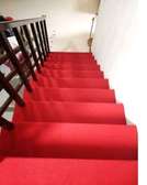 Red wall to wall carpets