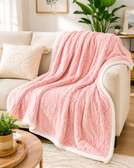 Lambswool Double Sided Throw Blanket